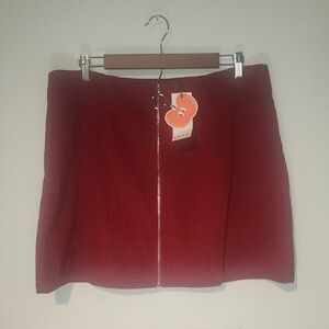 Cider Red Mini Skirt Vibrant and Stylish